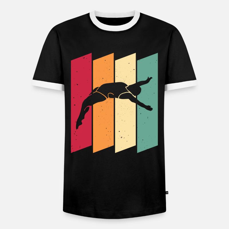 Diving Divers - Men's Ringer Shirt - black/white