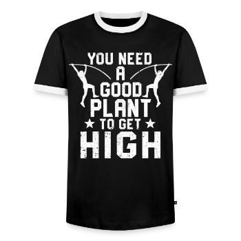 Funny Pole Vaulting Pole Vault Pole Jumping Ne - Men's Ringer Shirt - black/white - Front - AI Model Female 172 light (172cm) & AI Model Male 178 light (178cm)
