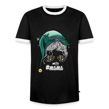 Merry Christmas Mother beautiful gifts - Men's Ringer Shirt - black/white - Front - AI Model Female 172 light (172cm) & AI Model Male 178 light (178cm)