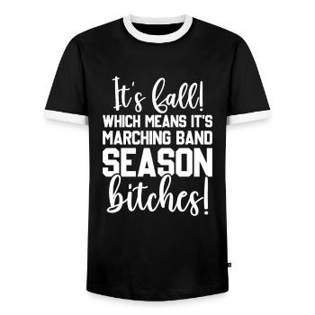 It's Fall Which Means It's Marching Band Season - Männer Kontrast-T-Shirt - Schwarz/Weiß - Vorne - AI Model Female 172 light (172cm) & AI Model Male 178 light (178cm)