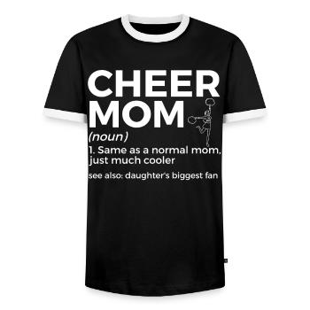 Cheerleader Cheerleading - Männer Kontrast-T-Shirt - Schwarz/Weiß - Vorne - AI Model Female 172 light (172cm) & AI Model Male 178 light (178cm)