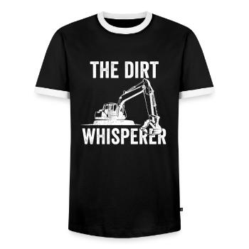 Bagger Baustelle Baggerfahrer Baggern Geschenk - Männer Kontrast-T-Shirt - Schwarz/Weiß - Vorne - AI Model Female 172 light (172cm) & AI Model Male 178 light (178cm)