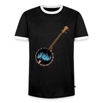 Banjo - Männer Kontrast-T-Shirt - Schwarz/Weiß - Vorne - AI Model Female 172 light (172cm) & AI Model Male 178 light (178cm)