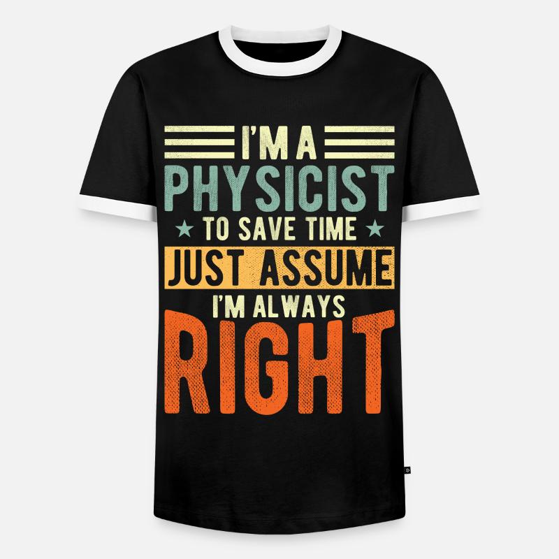 Physicist - Men's Ringer Shirt - black/white