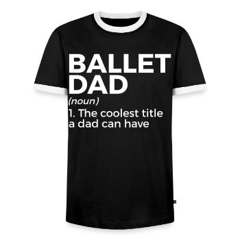 Ballet Tanzen - Männer Kontrast-T-Shirt - Schwarz/Weiß - Vorne - AI Model Female 172 light (172cm) & AI Model Male 178 light (178cm)