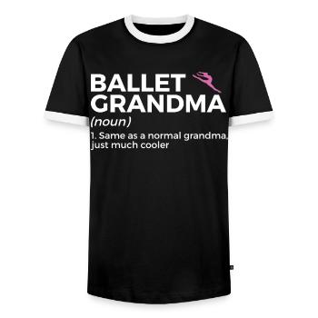 Ballet Tanzen - Männer Kontrast-T-Shirt - Schwarz/Weiß - Vorne - AI Model Female 172 light (172cm) & AI Model Male 178 light (178cm)