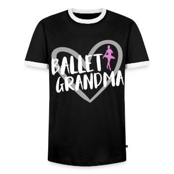 Ballet Tanzen - Männer Kontrast-T-Shirt - Schwarz/Weiß - Vorne - AI Model Female 172 light (172cm) & AI Model Male 178 light (178cm)
