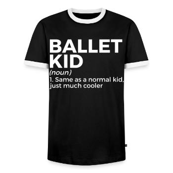 Ballet Tanzen - Männer Kontrast-T-Shirt - Schwarz/Weiß - Vorne - AI Model Female 172 light (172cm) & AI Model Male 178 light (178cm)