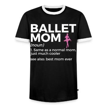 Ballet Tanzen - Männer Kontrast-T-Shirt - Schwarz/Weiß - Vorne - AI Model Female 172 light (172cm) & AI Model Male 178 light (178cm)
