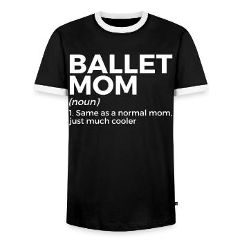 Ballet Tanzen - Männer Kontrast-T-Shirt - Schwarz/Weiß - Vorne - AI Model Female 172 light (172cm) & AI Model Male 178 light (178cm)