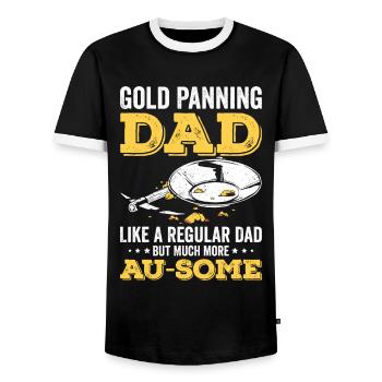 Drôles de panneurs d’or chercheurs d’or chercheurs d’or excavatrices - T-shirt contrasté Homme - noir/blanc - Devant - AI Model Female 172 light (172cm) & AI Model Male 178 light (178cm)
