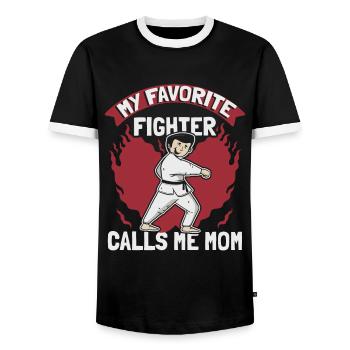 Taekwondo Son - Men's Ringer Shirt - black/white - Front - AI Model Female 172 light (172cm) & AI Model Male 178 light (178cm)