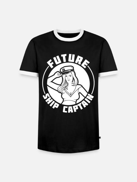 Sailing Sailboat - Men's Ringer Shirt - black/white