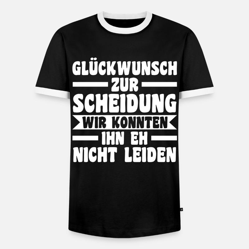 Scheidungsparty Geschieden Scheidung - Männer Kontrast-T-Shirt - Schwarz/Weiß