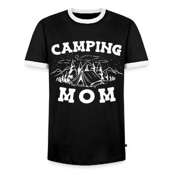 Camping Zelten Wohnmobil - Männer Kontrast-T-Shirt - Schwarz/Weiß - Vorne - AI Model Female 172 light (172cm) & AI Model Male 178 light (178cm)
