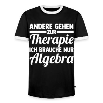 Mathematik Mathe Rechnen Algebra - Männer Kontrast-T-Shirt - Schwarz/Weiß - Vorne - AI Model Female 172 light (172cm) & AI Model Male 178 light (178cm)
