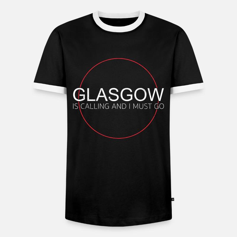 Glasgow - Männer Kontrast-T-Shirt - Schwarz/Weiß