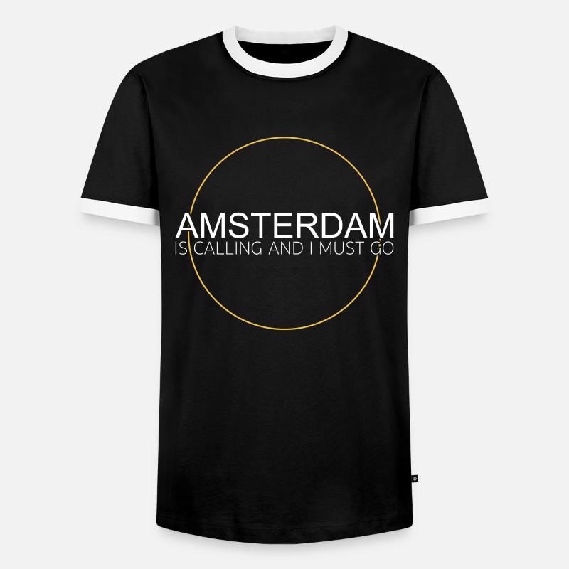 Amsterdam - Männer Kontrast-T-Shirt - Schwarz/Weiß
