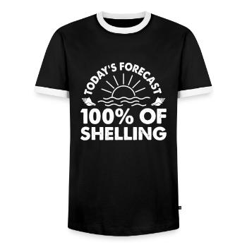 Prévision d’aujourd’hui 100% des bombardements - T-shirt contrasté Homme - noir/blanc - Devant - AI Model Female 172 light (172cm) & AI Model Male 178 light (178cm)