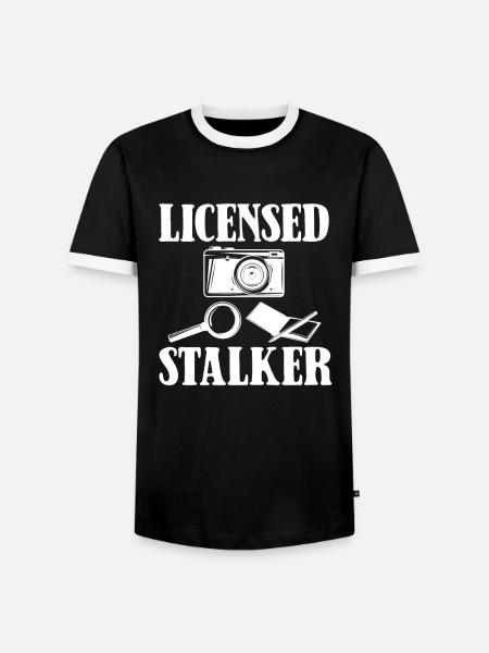 Stalker agréé - Détective privé - T-shirt contrasté Homme - noir/blanc