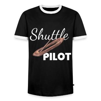 Pilote de navette Weaving Weaving Weaving Weaving - T-shirt contrasté Homme - noir/blanc - Devant - AI Model Female 172 light (172cm) & AI Model Male 178 light (178cm)