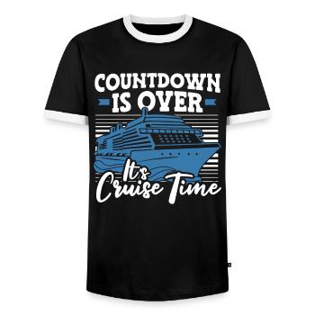 Voilier Voilier Croisière Voilier - T-shirt contrasté Homme - noir/blanc - Devant - AI Model Female 172 light (172cm) & AI Model Male 178 light (178cm)