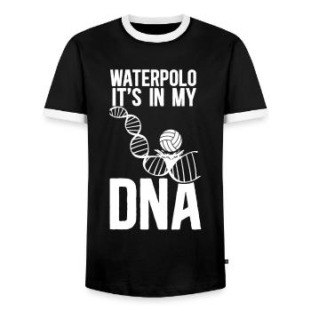 Water Polo Dna Water Polo It's In - Männer Kontrast-T-Shirt - Schwarz/Weiß - Vorne - AI Model Female 172 light (172cm) & AI Model Male 178 light (178cm)