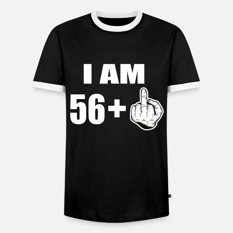 57th birthday - Men's Ringer Shirt - black/white