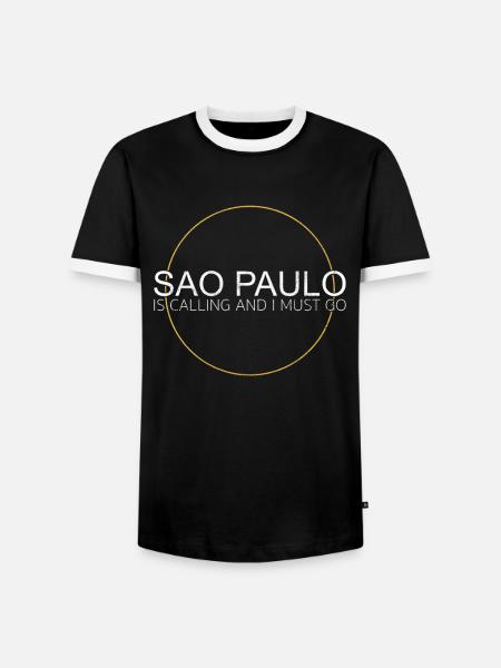 Sao Paulo Spruch - Männer Kontrast-T-Shirt - Schwarz/Weiß