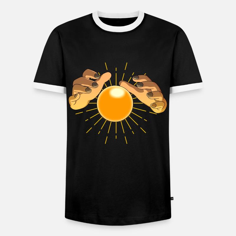 Wahrsager - Männer Kontrast-T-Shirt - Schwarz/Weiß