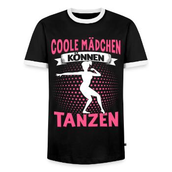 Echte Frauen Können Tanzen. Dance Tanz Sprüche - Männer Kontrast-T-Shirt - Schwarz/Weiß - Vorne - AI Model Female 172 light (172cm) & AI Model Male 178 light (178cm)