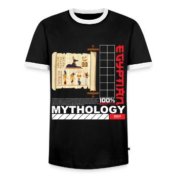 Egyptian mythology Egypt Anubis - Men's Ringer Shirt - black/white - Front - AI Model Female 172 light (172cm) & AI Model Male 178 light (178cm)