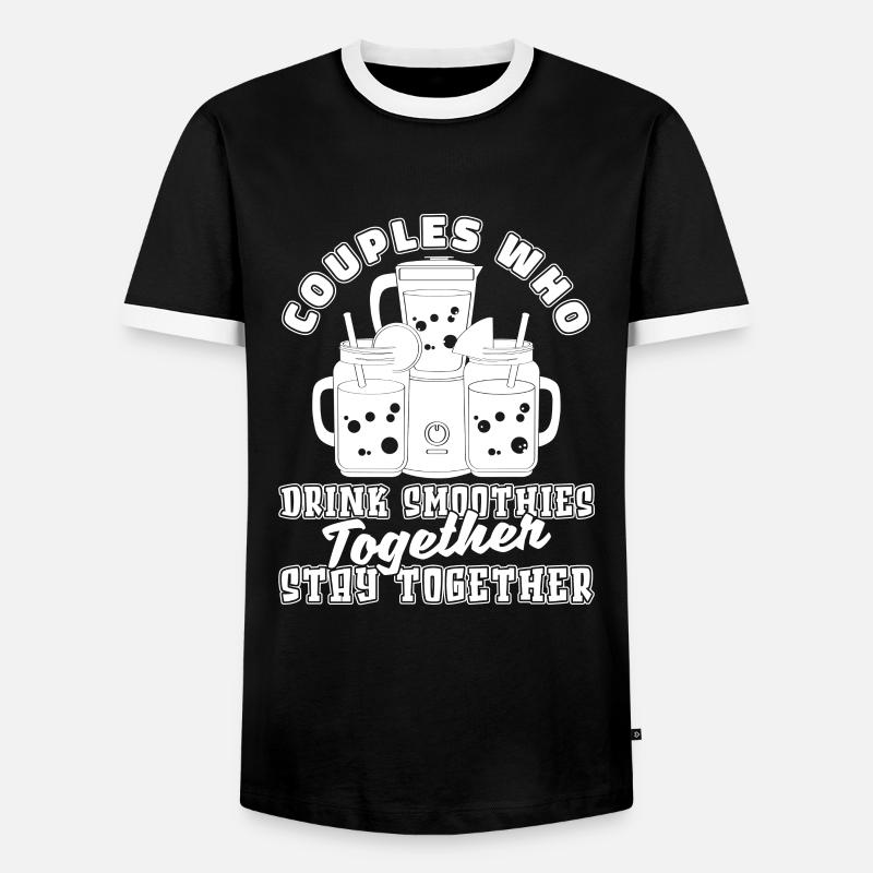 Smoothie Pair - Men's Ringer Shirt - black/white