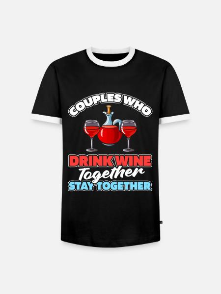 Couple de vignerons - T-shirt contrasté Homme - noir/blanc