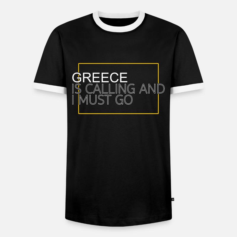 Greece Saying - Men's Ringer Shirt - black/white