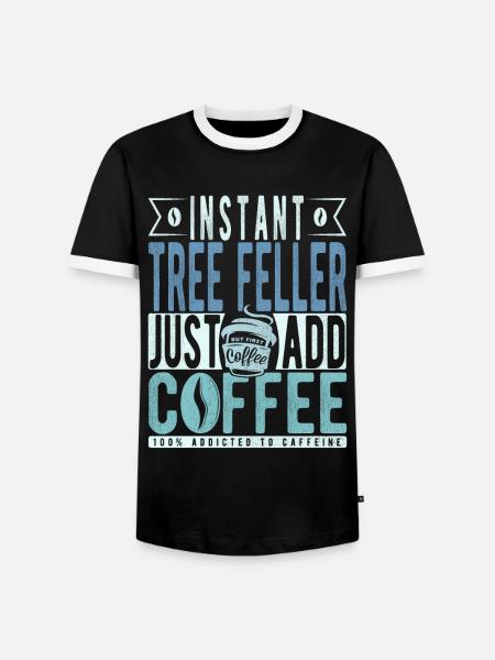 Baum Faller coffee saying - Men's Ringer Shirt - black/white