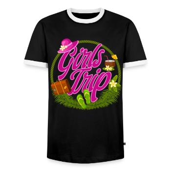Girls Trip Beste Freundinnen Freundin - Männer Kontrast-T-Shirt - Schwarz/Weiß - Vorne - AI Model Female 172 light (172cm) & AI Model Male 178 light (178cm)