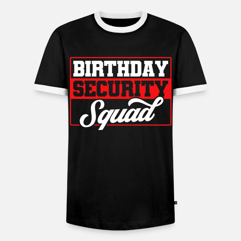 Birthday Security Squad - Männer Kontrast-T-Shirt - Schwarz/Weiß