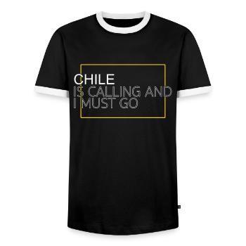 Chile Spruch - Männer Kontrast-T-Shirt - Schwarz/Weiß - Vorne - AI Model Female 172 light (172cm) & AI Model Male 178 light (178cm)