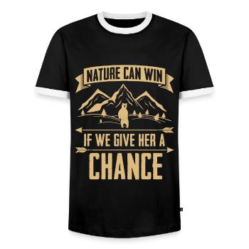 Animal Welfare Nature Can Win Foster Animal Worker - Männer Kontrast-T-Shirt - Schwarz/Weiß - Vorne - AI Model Female 172 light (172cm) & AI Model Male 178 light (178cm)