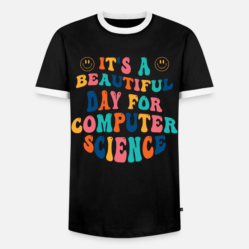 Informatik Studentin - Männer Kontrast-T-Shirt - Schwarz/Weiß
