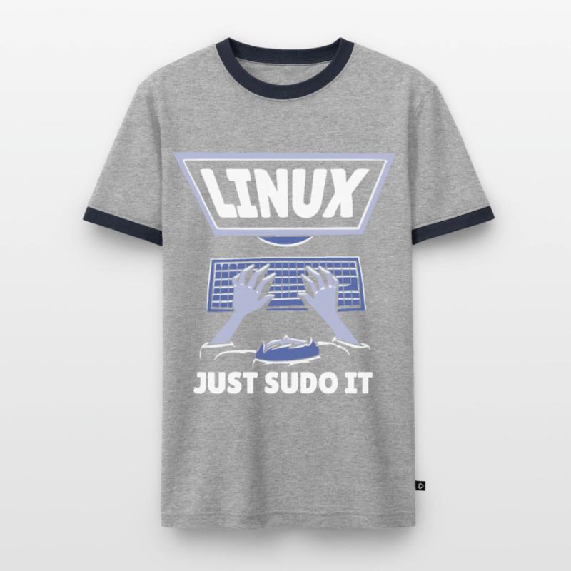 Linux Just Sudo It Linux Computer Programmer Men's Ringer Shirt
