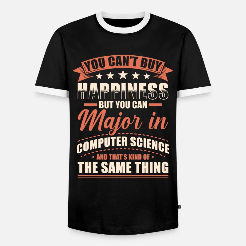 Computer Science Degree - Men's Ringer Shirt - black/white