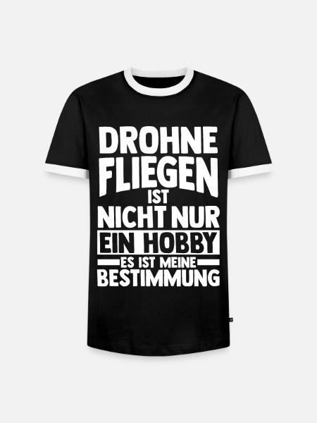Drohne Pilot Drohnen - Männer Kontrast-T-Shirt - Schwarz/Weiß