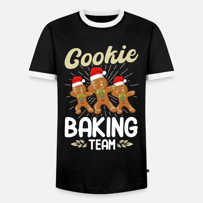 Cookie Baking Team - Männer Kontrast-T-Shirt - Schwarz/Weiß