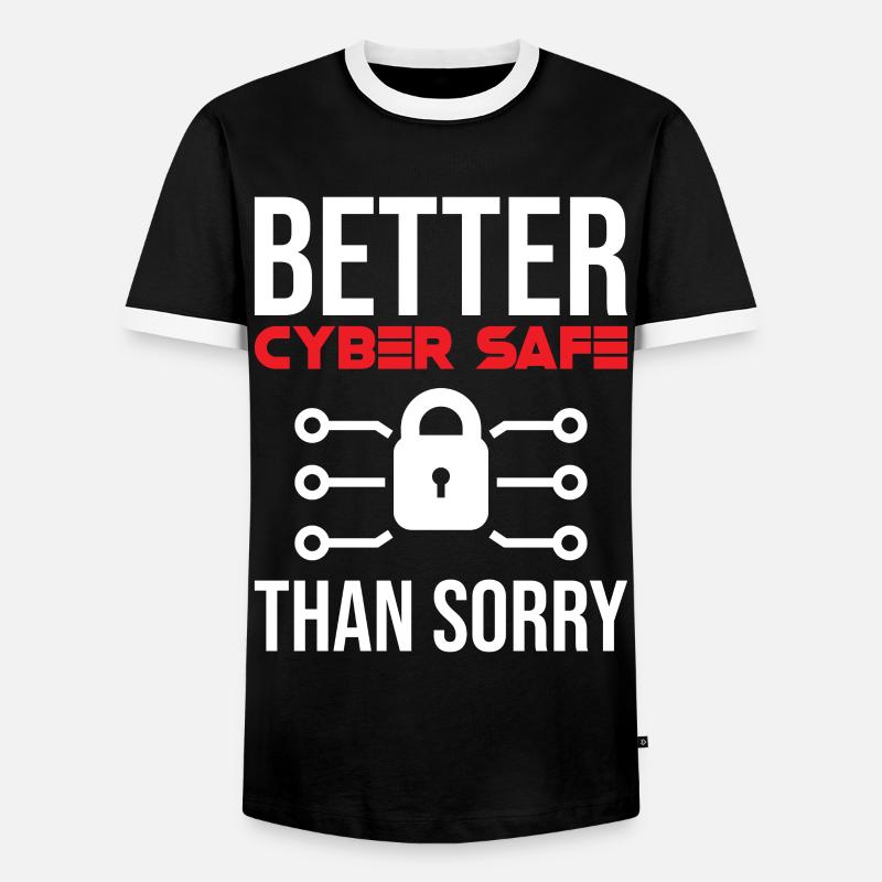 Cybersecurity Computer Security Cybersecurity - Men's Ringer Shirt - black/white