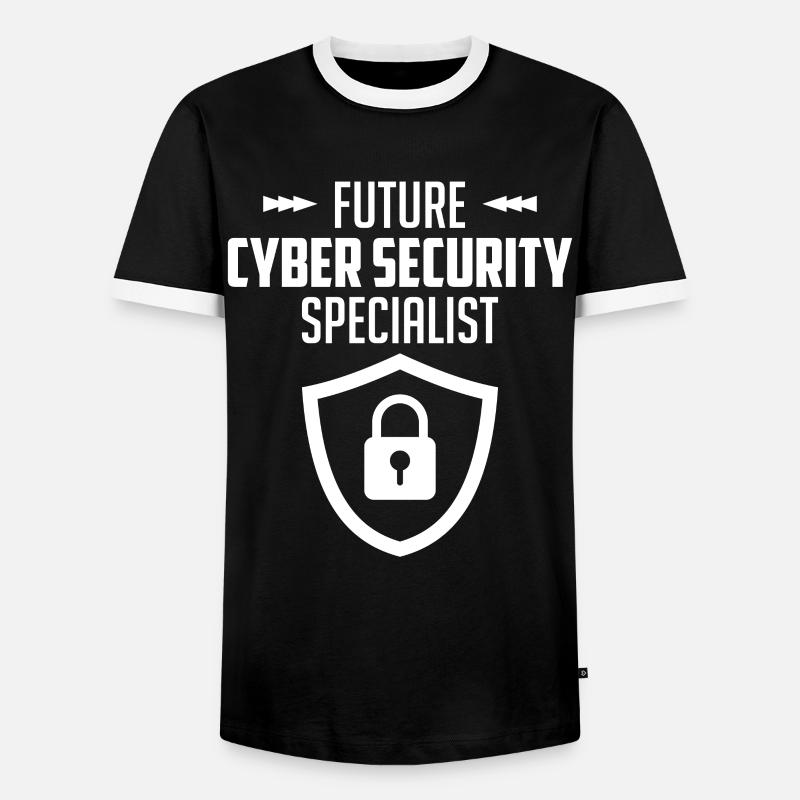 Cybersecurity Computer Security Cybersecurity - Men's Ringer Shirt - black/white