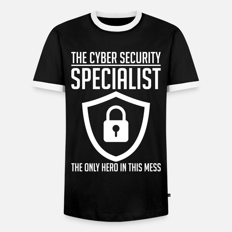Cybersecurity Computer Security Cybersecurity - Men's Ringer Shirt - black/white