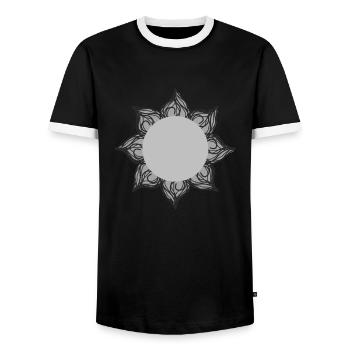 Sun Gothic - Men's Ringer Shirt - black/white - Front - AI Model Female 172 light (172cm) & AI Model Male 178 light (178cm)