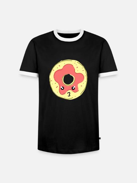 Kawaii Candy - Männer Kontrast-T-Shirt - Schwarz/Weiß